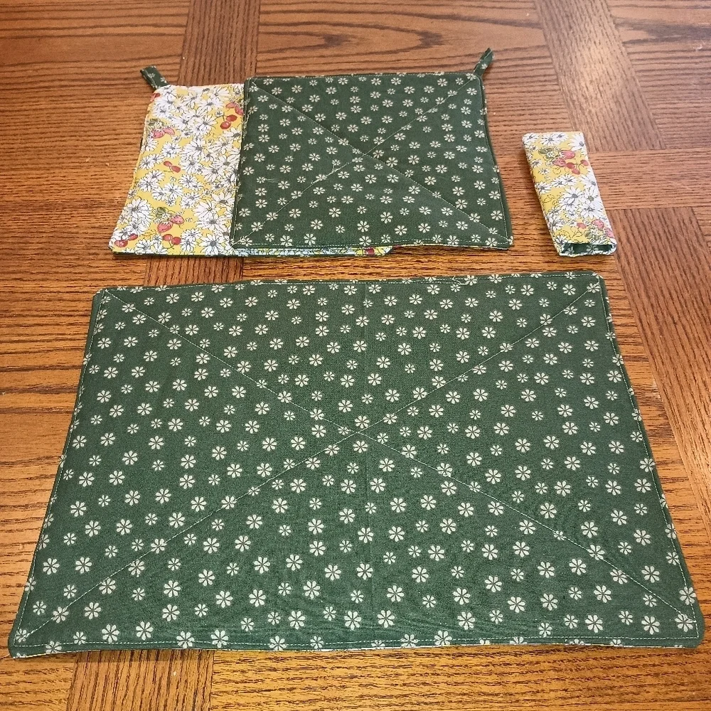 Pot Holder, Hot Pad Kitchen Set, Hand Made